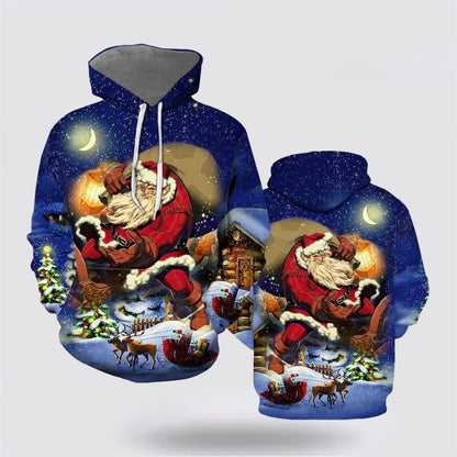 Merry Christmas Santa All Over Print 3D Hoodie For Men & Women, Christmas Hoodie Cute, Christmas Gift, Christmas Fashion