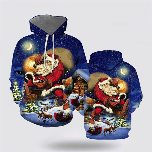 Merry Christmas Santa All Over Print 3D Hoodie For Men & Women, Christmas Hoodie Cute, Christmas Gift, Christmas Fashion