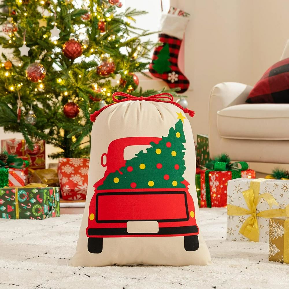 Merry Christmas Tree Truck Sacks, Gift For Chidren, Christmas Bag Gift, Christmas Gift 2023