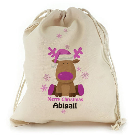 Merry Purple Santa Hat Reindeer Christmas Sack, Gift For Chidren, Christmas Bag Gift, Christmas Gift 2023
