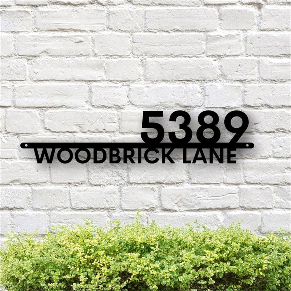 Metal Address Sign, Address Sign Modern Address Sign Metal House Numbers Address Plaque Housewarming Gift Custom Metal Address Sign Street