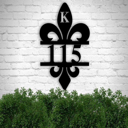 Metal Address Sign, Custom Outdoor House Number Address Metal Sign, Black House Sign Metal Wall Art Outdoor Sign Custom Sign