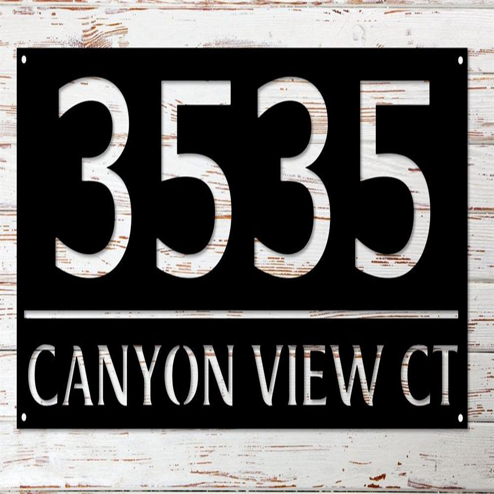 Metal Address Sign, Firefly Address Sign Metal Modern Address Sign For Yard Address Plaque Yard Decor Address Sign With Stakes Hanging