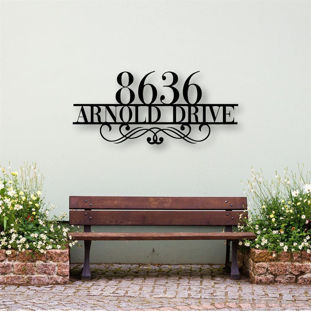 Metal Address Sign, House Number Plaque Vertical Address Sign Door Number Metal House Number Metal Art Address Number Number Sign
