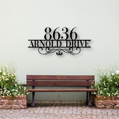 Metal Address Sign, House Number Plaque Vertical Address Sign Door Number Metal House Number Metal Art Address Number Number Sign