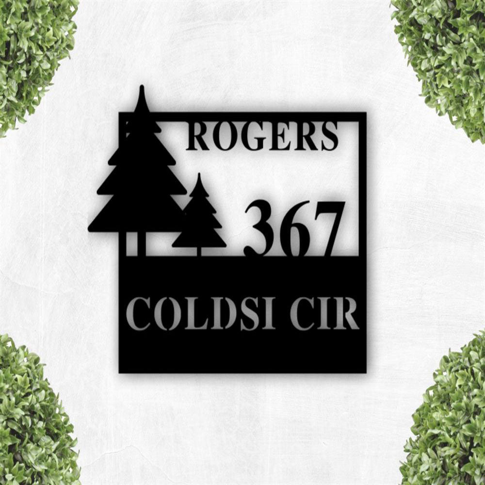 Metal Address Sign, House Number Plaque Vertical Address Sign Door Number Metal House Number Metal Art Address Number Number Sign Metal