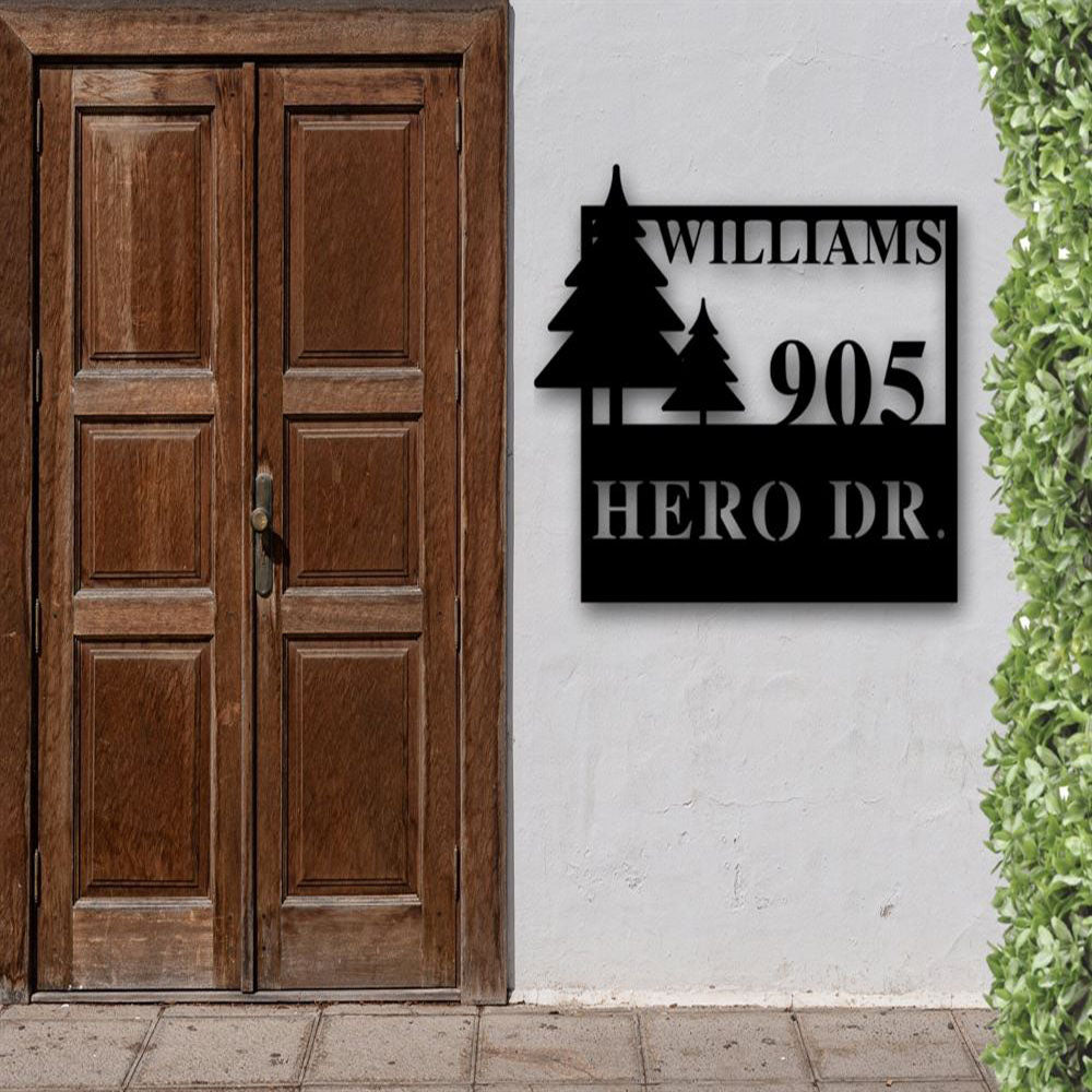 Metal Address Sign, House Number Plaque Vertical Address Sign Door Number Metal House Number Metal Art Address Number Number Sign Metal