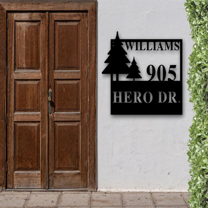 Metal Address Sign, House Number Plaque Vertical Address Sign Door Number Metal House Number Metal Art Address Number Number Sign Metal