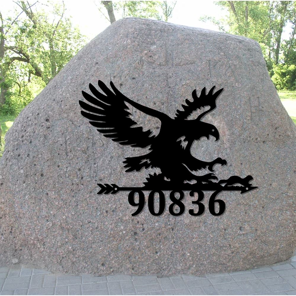 Metal Address Sign, Hunting & Fishing Metal Address Sign, Custom Address Sign, Hunter Gift, Fisherman's Gift