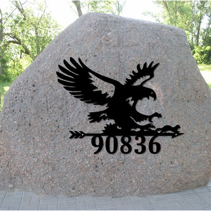Metal Address Sign, Hunting & Fishing Metal Address Sign, Custom Address Sign, Hunter Gift, Fisherman's Gift