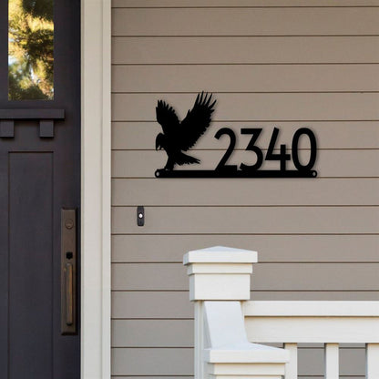 Metal Address Sign, Metal Address Numbers Rectangle Address Sign With Numbers Cutout Address Marker Sign Mailbox Numbers Address Plaque For