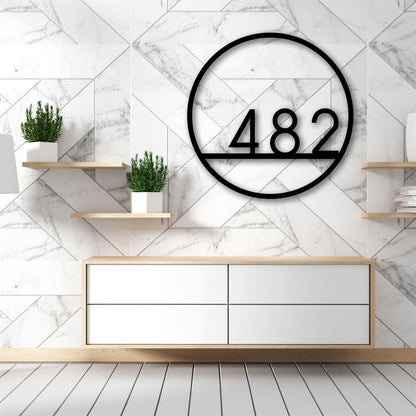Metal Address Sign, Metal Address Plaque House Numbers Outdoor Address Sign With Fleur De Lis Metal Wall Art With Vines Matte Black Shown