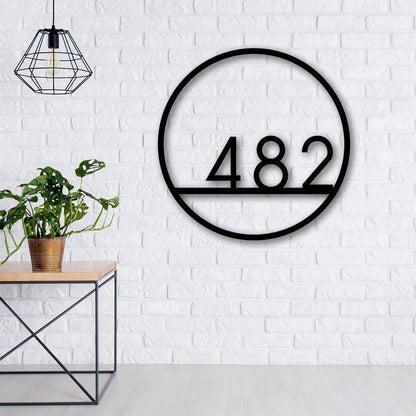 Metal Address Sign, Metal Address Plaque House Numbers Outdoor Address Sign With Fleur De Lis Metal Wall Art With Vines Matte Black Shown