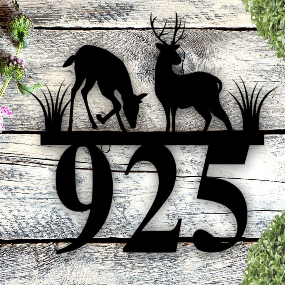 Metal Address Sign, Metal Address Plaque Metal Address Sign Address Sign House Numbers Vertical Address Plaque Vertical Metal House Numbers