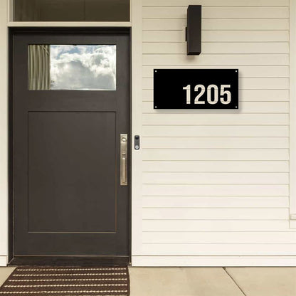 Metal Address Sign, Metal Address Sign For House Address Plaque Front Porch Decor Metal Signs Metal Address Numbers 18 Gauge
