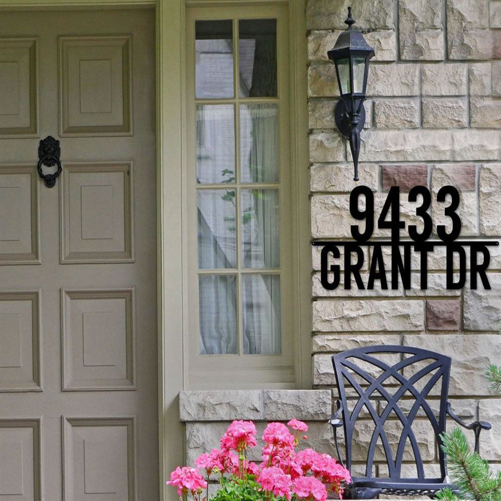 Metal Address Sign, Metal Address Sign For House Cut Metal Sign Wall Metal Art