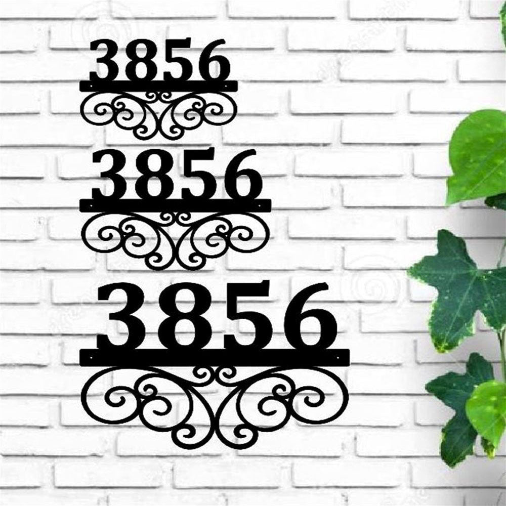 Metal Address Sign, Metal Address Sign Scroll Address Sign Metal Letters Wall Plaque
