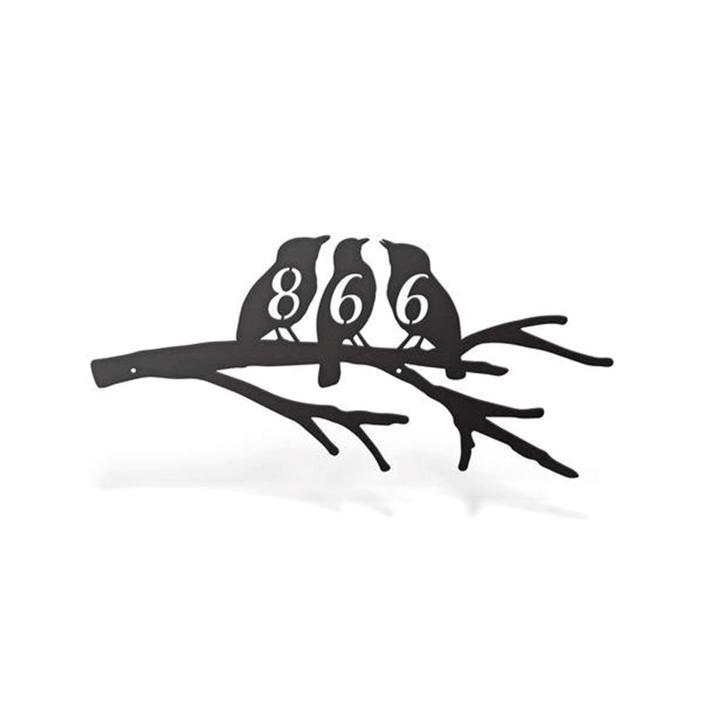 Metal Address Sign, Metal Bird Address Sign Cut Metal Sign Metal Wall Art Metal House Sign