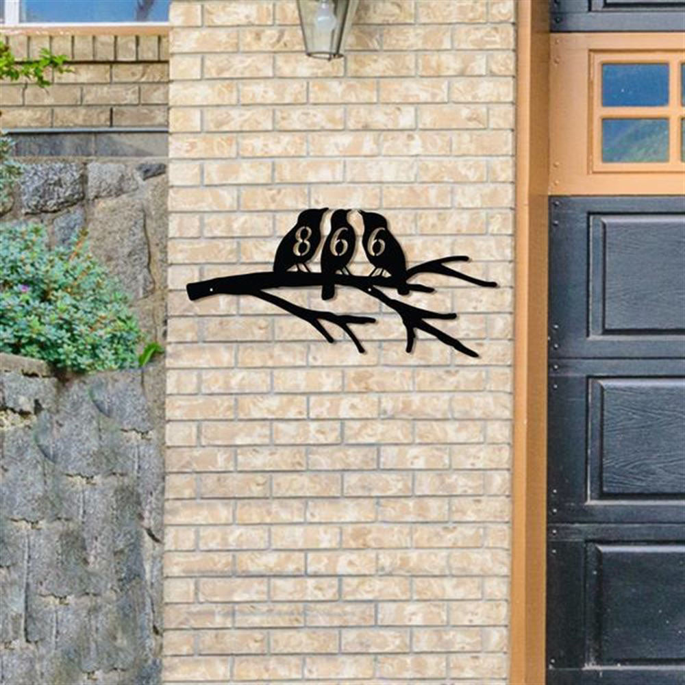 Metal Address Sign, Metal Bird Address Sign Cut Metal Sign Metal Wall Art Metal House Sign