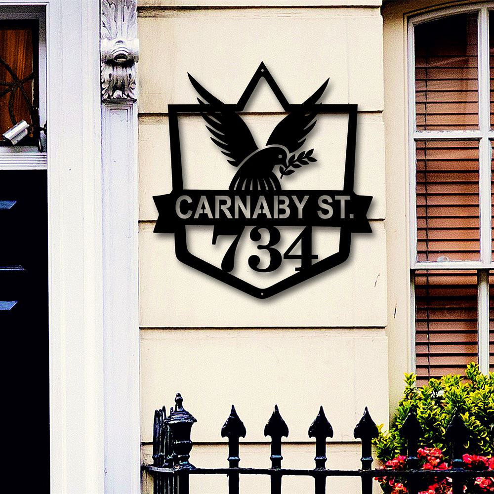 Metal Address Sign, Metal Custom Address Sign Address Plaque Apartment Address Hangable Address Sign Modern Address Plaque House Numbers