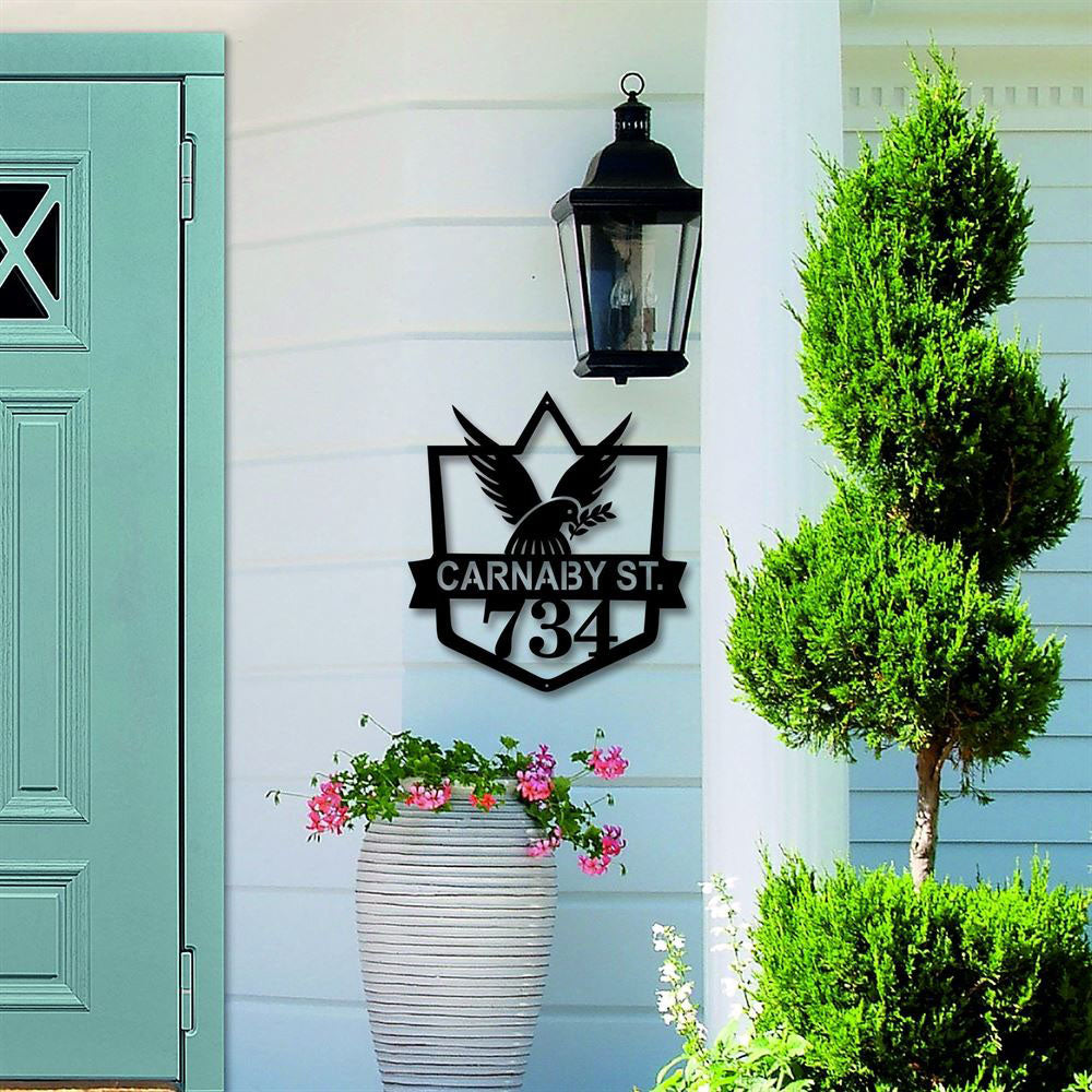 Metal Address Sign, Metal Custom Address Sign Address Plaque Apartment Address Hangable Address Sign Modern Address Plaque House Numbers