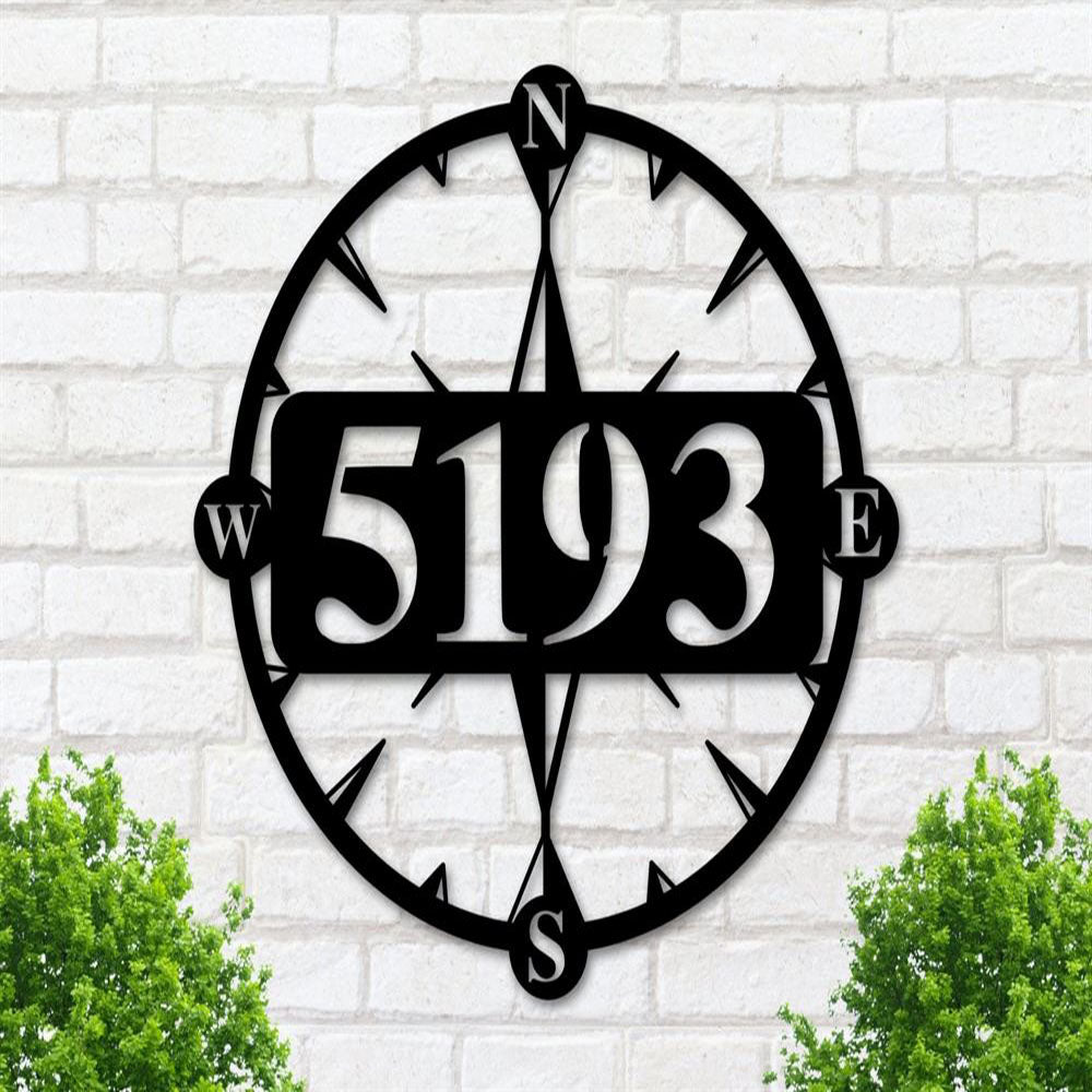 Metal Address Sign, Metal Custom Address Sign Address Plaque Yard Sign Front Porch Decor Address Sign With Stakes Hanging Address Sign