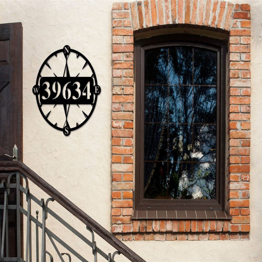 Metal Address Sign, Metal Custom Address Sign Address Plaque Yard Sign Front Porch Decor Address Sign With Stakes Hanging Address Sign