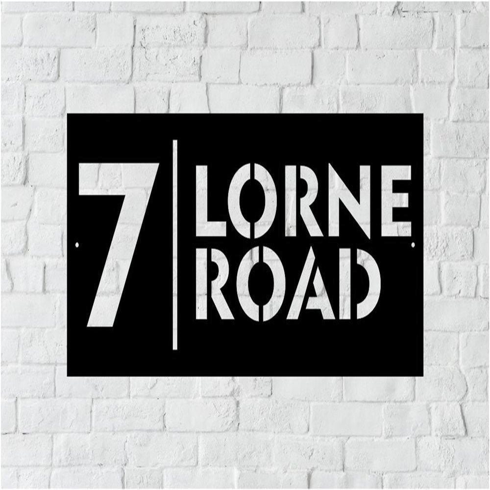 Metal Address Sign, Metal House Number Sign Address Sign Modern Address Art Decor Address Sign