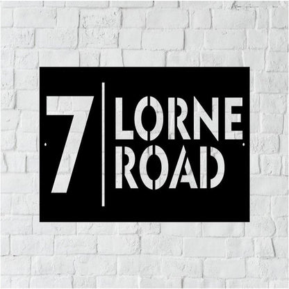 Metal Address Sign, Metal House Number Sign Address Sign Modern Address Art Decor Address Sign