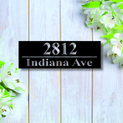 Metal Address Sign, Metal House Number Sign Modern Address Sign Modern Address Art Decor Address Sign Metal Address Sign Address Plaque