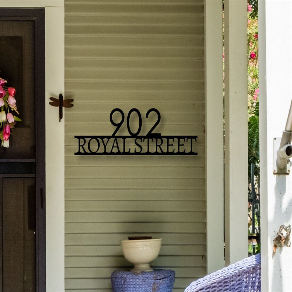 Metal Address Sign, Metal House Numbers Address Plaque Housewarming Gifts Address Sign Custom Metal Address Sign Custom