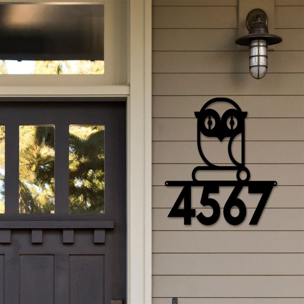 Metal Address Sign, Metal House Numbers Address Sign Bird Address Sign Metal Address Numbers Address Plaque Front Porch Decor Porch Signs