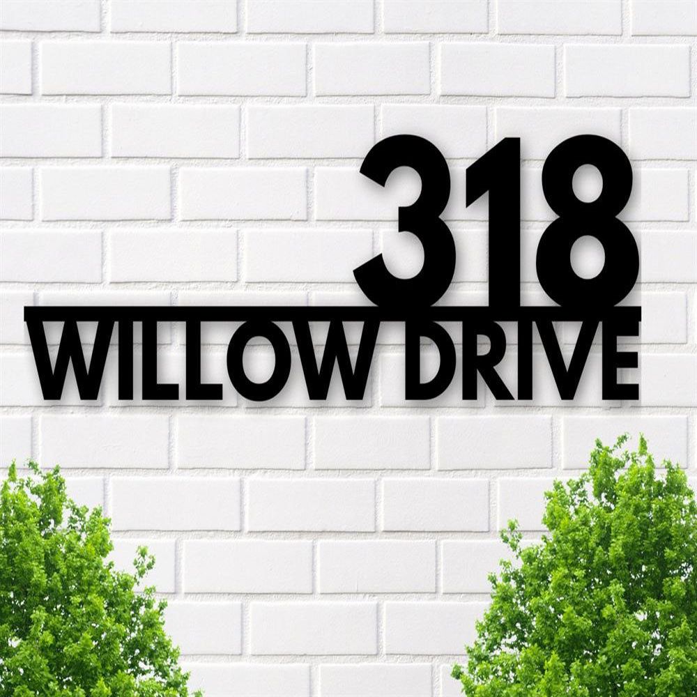 Metal Address Sign, Metal House Numbers, Address Sign, House Number Plaque, Metal Address Numbers, Address Plaque, Front Porch Decor