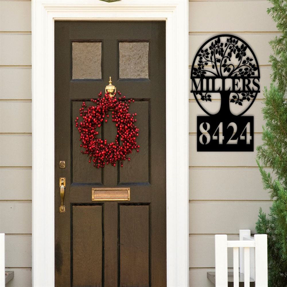 Metal Address Sign, Metal House Numbers Address Sign House Number Plaque Metal Address Numbers Music Sign Front Porch Decor Porch Signs