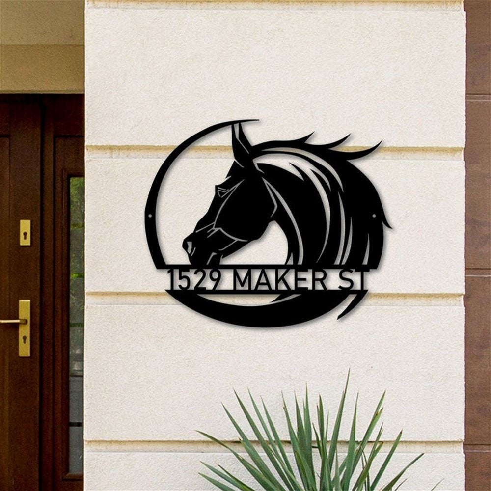 Metal Address Sign, Metal House Numbers Outdoor House Number Address Plaque House Number Sign Rustic Laser Cut Metal Digit Copper Vein