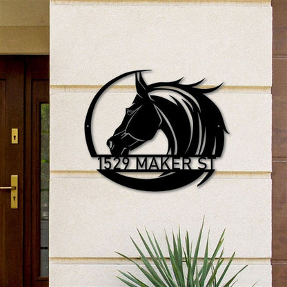 Metal Address Sign, Metal House Numbers Outdoor House Number Address Plaque House Number Sign Rustic Laser Cut Metal Digit Copper Vein