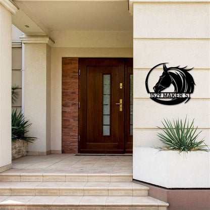 Metal Address Sign, Metal House Numbers Outdoor House Number Address Plaque House Number Sign Rustic Laser Cut Metal Digit Copper Vein