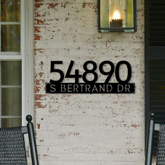 Metal Address Sign, Minimalist Custom Metal Address Plaque Personalized Modern House Number Sign Modern Minimalist Address Metal Sign Metal