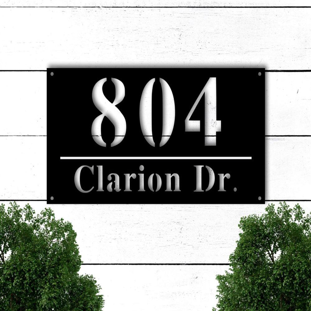 Metal Address Sign, Modern Address Numbers Address Sign House Number Plaque Metal Address Numbers Metal Address Plaque Front Porch Decor