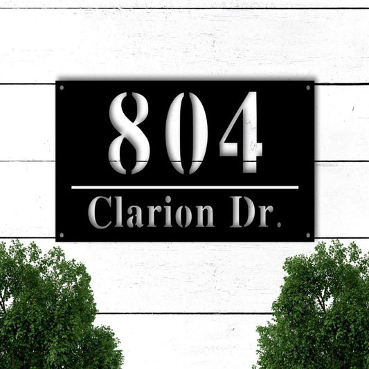 Metal Address Sign, Modern Address Numbers Address Sign House Number Plaque Metal Address Numbers Metal Address Plaque Front Porch Decor