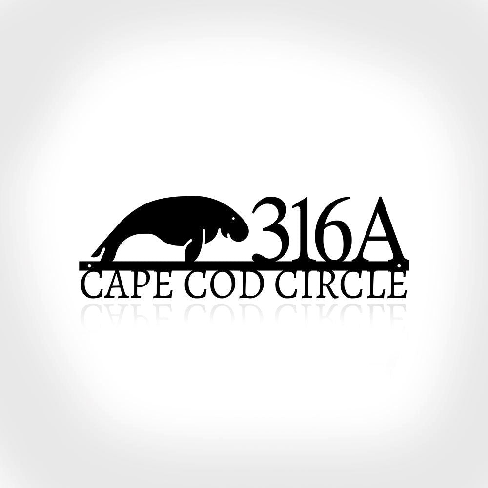 Metal Address Sign, Nautical House Number With Anchor Metal Address Plaque Outdoor Metal Wall Art Beach Sign Laser Cut Sign Copper Vein