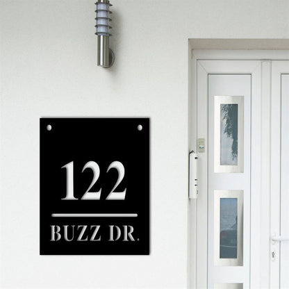 Metal Address Sign, Personalized Metal Address Sign Modern Address Sign Metal House Numbers Address Plaque Housewarming Gift address Plaque
