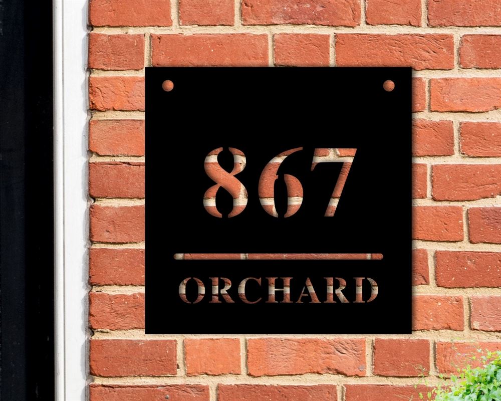 Metal Address Sign, Personalized Metal Address Sign Modern Address Sign Metal House Numbers Address Plaque Housewarming Gift address Plaque