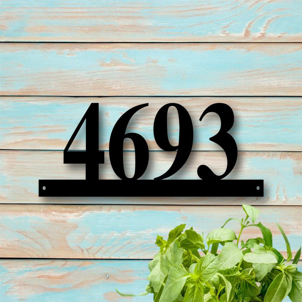 Metal Address Sign, Rustic Address Planter Address Sign House Numbers ...