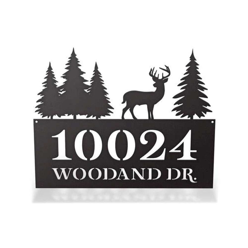 Metal Address Sign, Rustic Address Sign Cut Metal Sign Metal Wall Art Metal House Sign