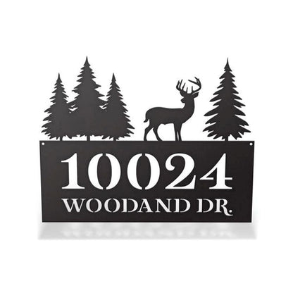 Metal Address Sign, Rustic Address Sign Cut Metal Sign Metal Wall Art Metal House Sign