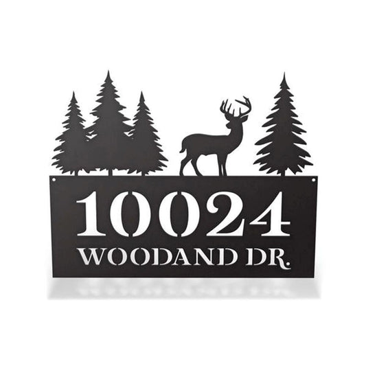 Metal Address Sign, Rustic Address Sign Cut Metal Sign Metal Wall Art Metal House Sign