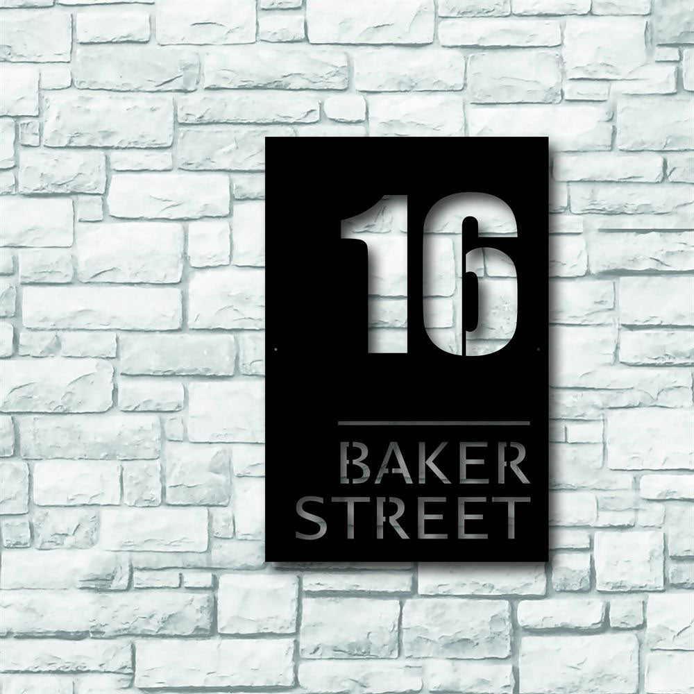 Metal Address Sign, Rustic Metal House Number Metal Sign Custom Sign Pine Tree House Numbers Metal Wall Art Outdoor Sign Address