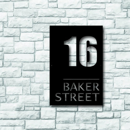 Metal Address Sign, Rustic Metal House Number Metal Sign Custom Sign Pine Tree House Numbers Metal Wall Art Outdoor Sign Address