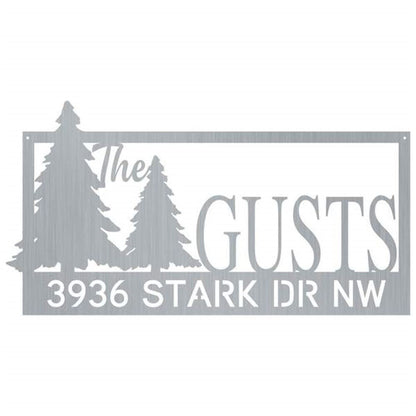 Metal Address Sign, Tree Address Customized Metal Signs Custom Metal Sign Custom Signs Metal Sign